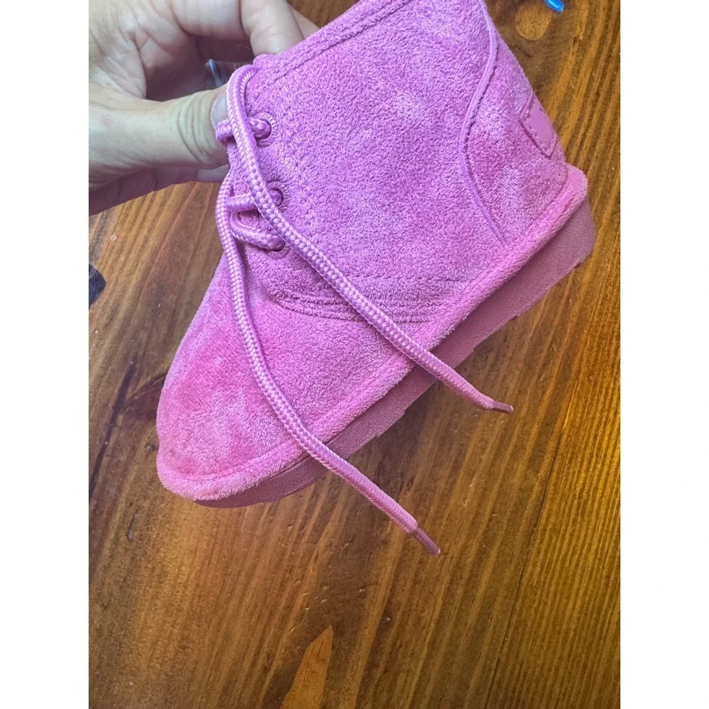 Nautica Kids Culverton-R Pink Faux Fur Lined Chukka Boots Size 7 Toddler